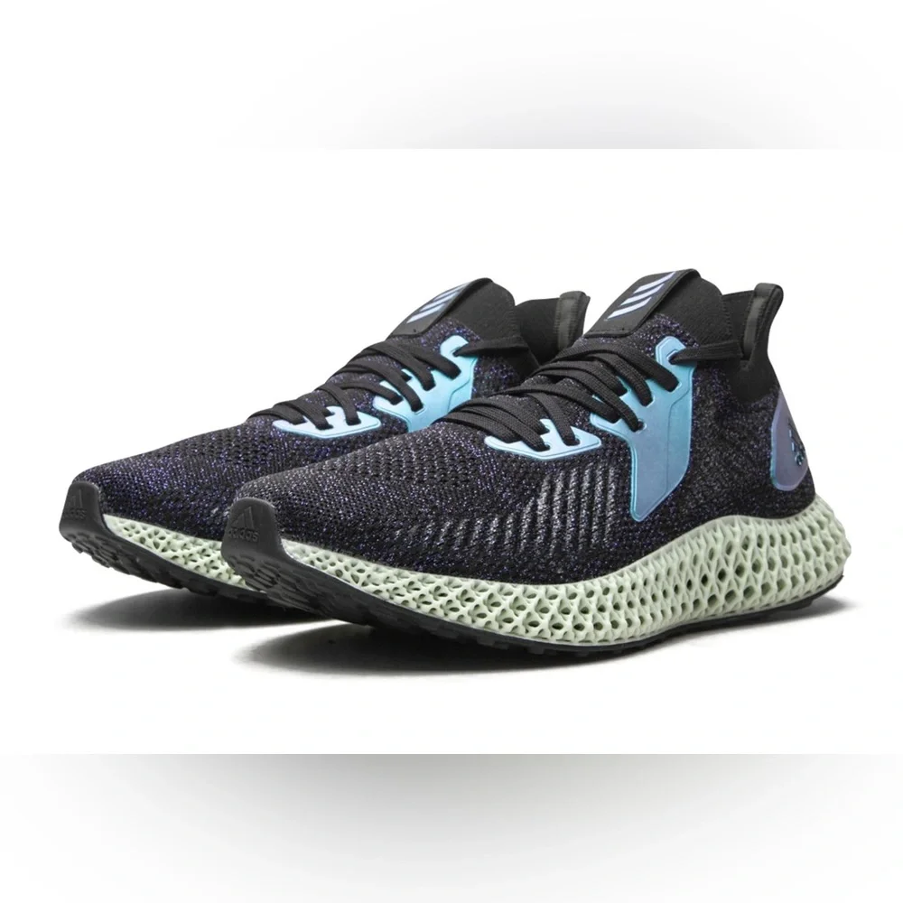 Adidas Men’s Alphaedge 4D in black iridescent size 8‎ running shoes